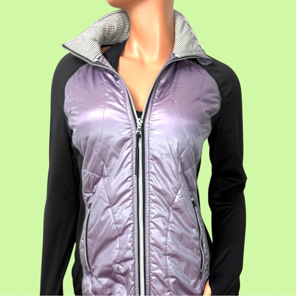Calvin Klein Women’s M Tech Fleece Run Club Apres Ski Metallic Puffer Jacket - Picture 8 of 15